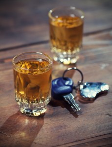 car keys  and a  whiskey shot